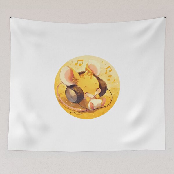 Item preview, Cute Mouse Listening to music designed and sold by SMARTKIT  DESIGNAGENCY.