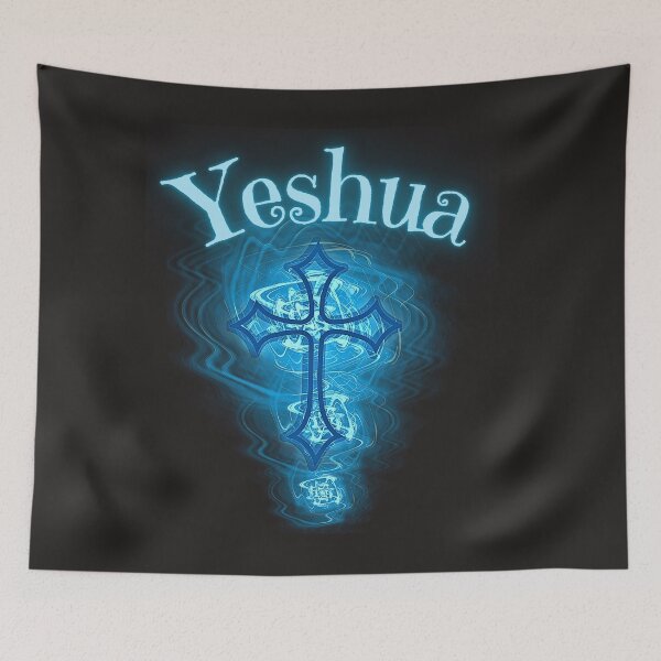 Item preview, Yeshua Cross-Glow (teal) designed and sold by Tripp Art Studio.