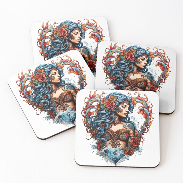 Item preview, Aquarius Tattoo Heart  designed and sold by Digiheart.