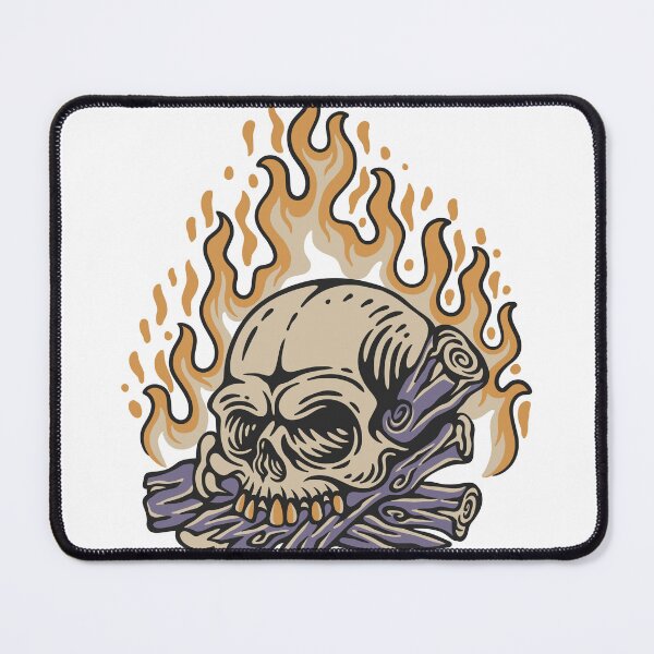 Item preview, Flaming Skull on Logs designed and sold by DreamMaden.