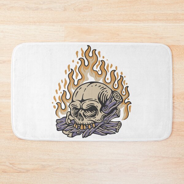 Item preview, Flaming Skull on Logs designed and sold by DreamMaden.
