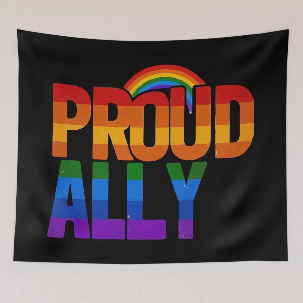 Item preview, Proud Ally Equality LGBTQ Rainbow Flag Gay Pride designed and sold by TomFrontierArt.