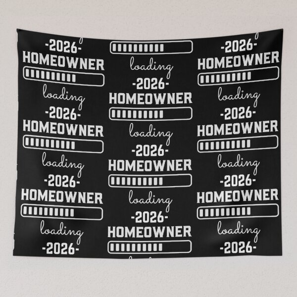 Item preview, Homeowner loading 2026 - white text designed and sold by EmeraldeaArt.