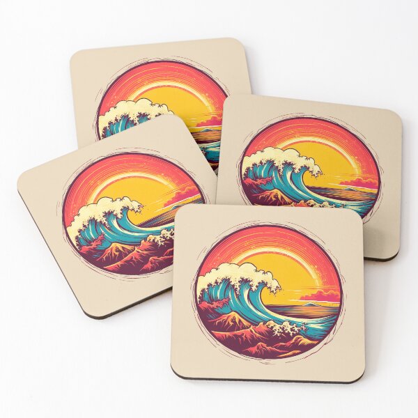 Item preview, Retro Surf Wave Sunset designed and sold by taniasofia.