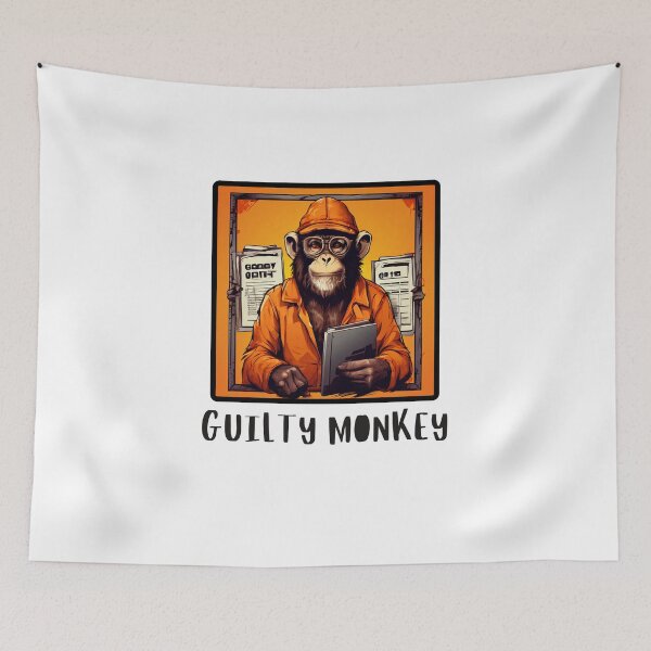 Item preview, Guilty Monkey Mugshot designed and sold by Colorful-Garden.