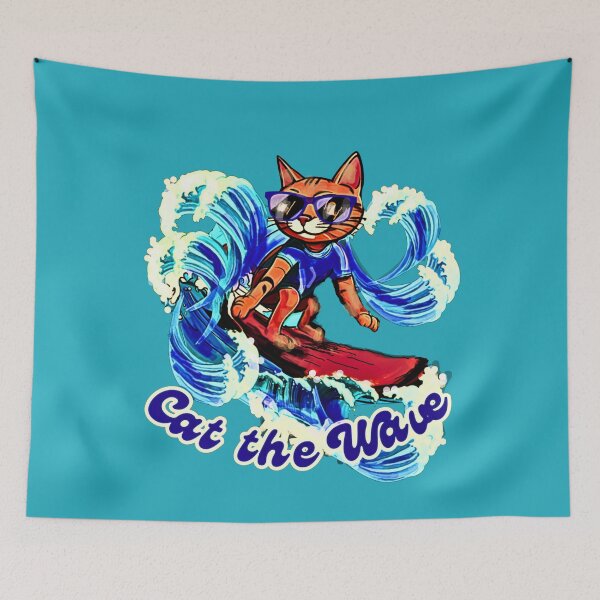 Item preview, Cat the Wave designed and sold by Tripp Art Studio.