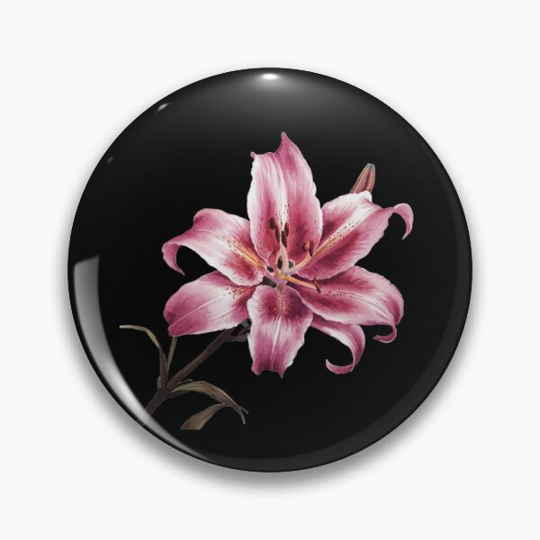 Item preview, Stargazer Lily Flower, Watercolor Painting, Pink designed and sold by PRINTED ..