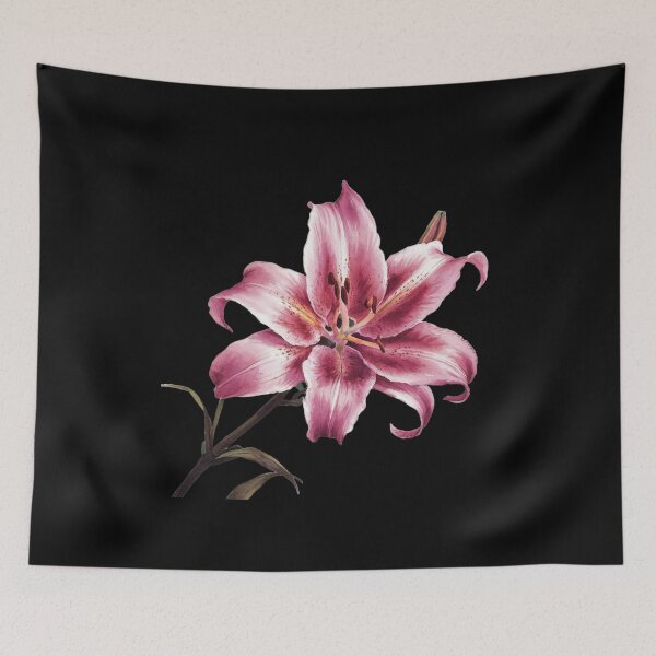 Item preview, Stargazer Lily Flower, Watercolor Painting, Pink designed and sold by PRINTED ..