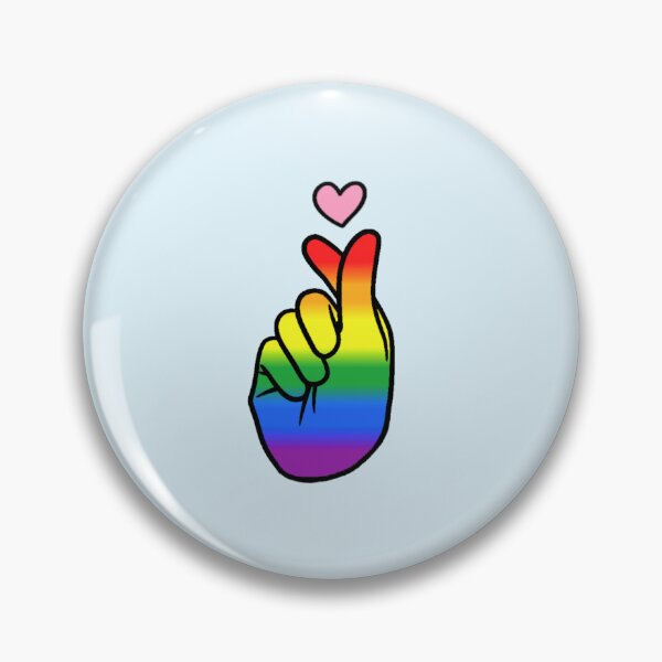 Item preview, Rainbow Pride Finger Heart designed and sold by everything4eva.