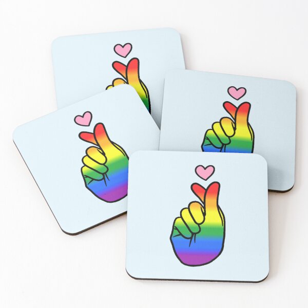 Item preview, Rainbow Pride Finger Heart designed and sold by everything4eva.