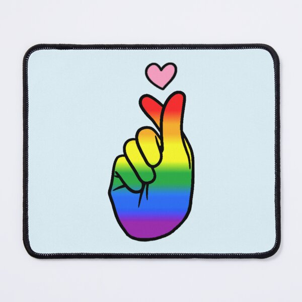 Item preview, Rainbow Pride Finger Heart designed and sold by everything4eva.