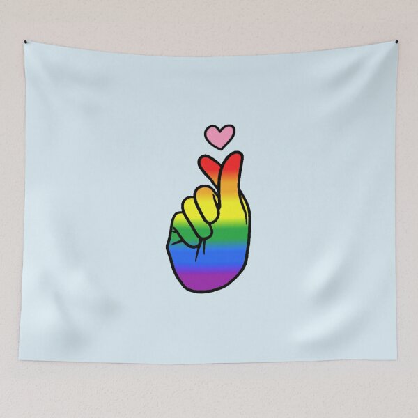 Item preview, Rainbow Pride Finger Heart designed and sold by everything4eva.