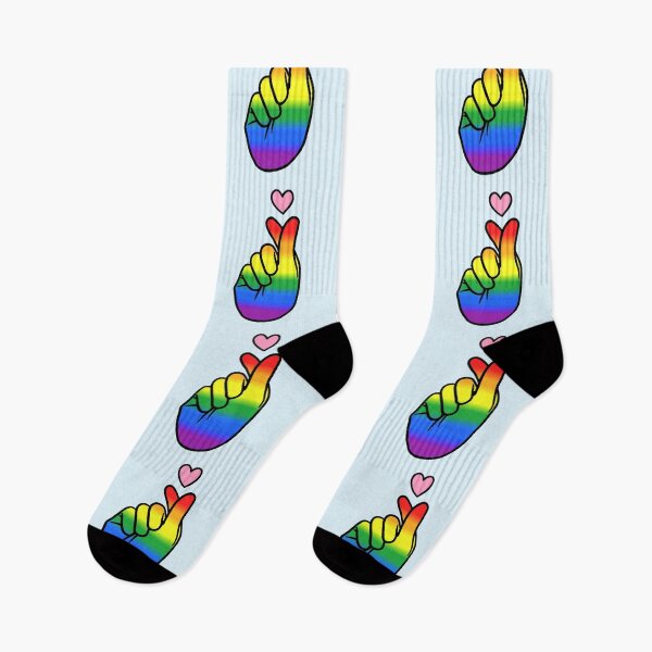 Item preview, Rainbow Pride Finger Heart designed and sold by everything4eva.