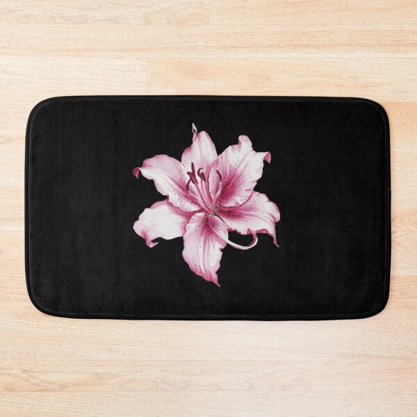 Item preview, Pink Watercolor Painting Stargazer Lily Flower designed and sold by PRINTED ..