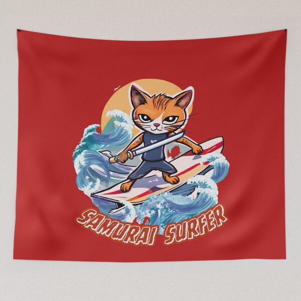 Item preview, Samurai Surfer Cartoon designed and sold by Tripp Art Studio.