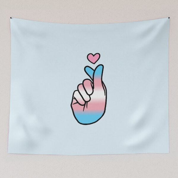 Item preview, Trans Pride Finger Heart designed and sold by everything4eva.
