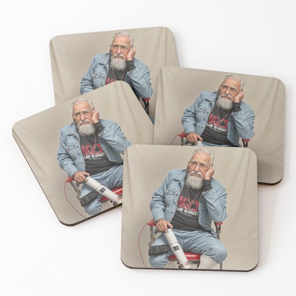 Item preview, Distinguished Old Man in a Denim Jacket designed and sold by KALEIDOSCOPE UK.