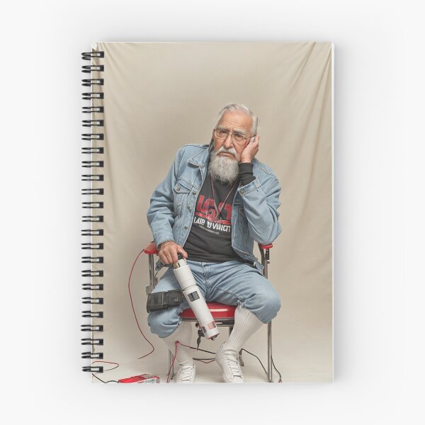 Item preview, Distinguished Old Man in a Denim Jacket designed and sold by KALEIDOSCOPE UK.