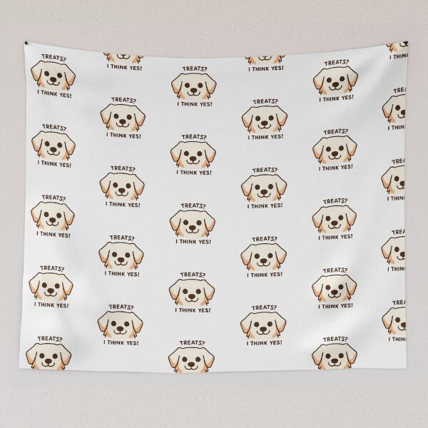 Item preview, Treats? I Think Yes! - Enthusiastic Golden Retriever designed and sold by UmbrellaStudio1.