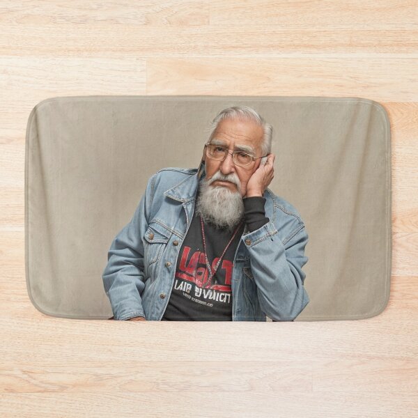 Item preview, Distinguished Old Man in a Denim Jacket designed and sold by KALEIDOSCOPE UK.