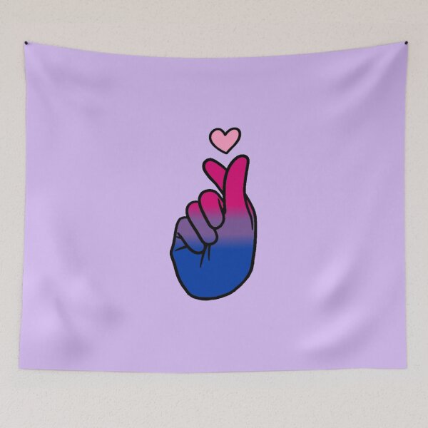 Item preview, Bi Pride Finger Heart designed and sold by everything4eva.