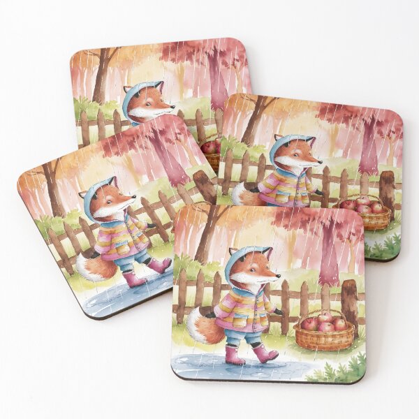 Item preview, Fox In Rain "TranquilScene" designed and sold by meowjourney.