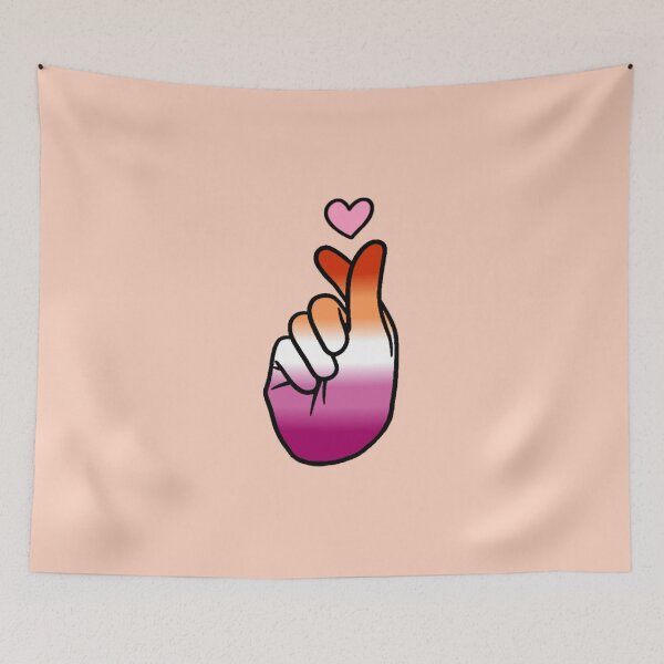Item preview, Lesbian Pride Finger Heart designed and sold by everything4eva.