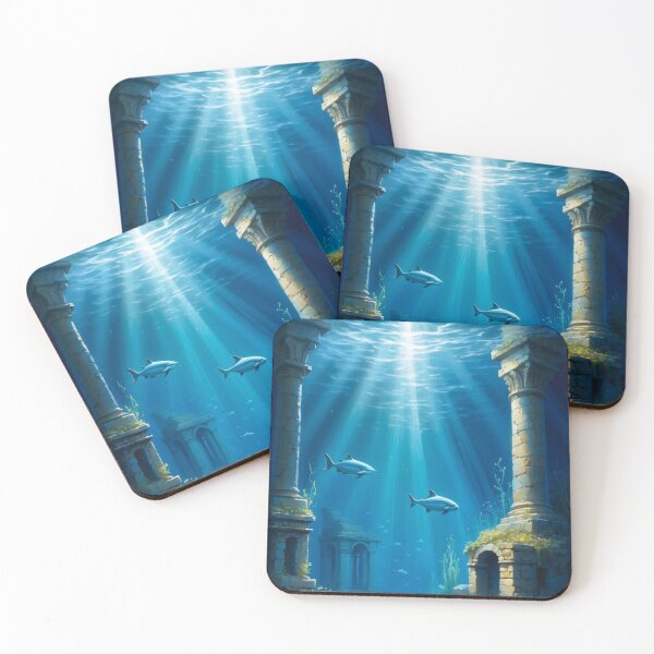 Item preview, Old underwater ruins in rays of light designed and sold by Andrey-Myagkov.