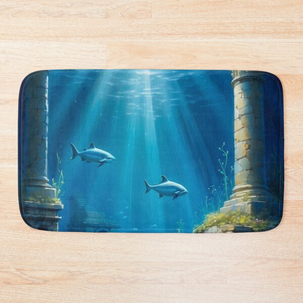 Item preview, Old underwater ruins in rays of light designed and sold by Andrey-Myagkov.