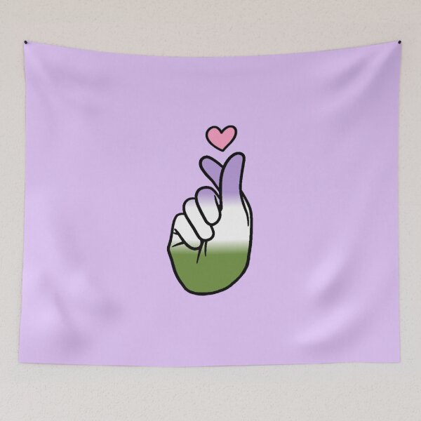 Item preview, Genderqueer Pride Finger Heart designed and sold by everything4eva.