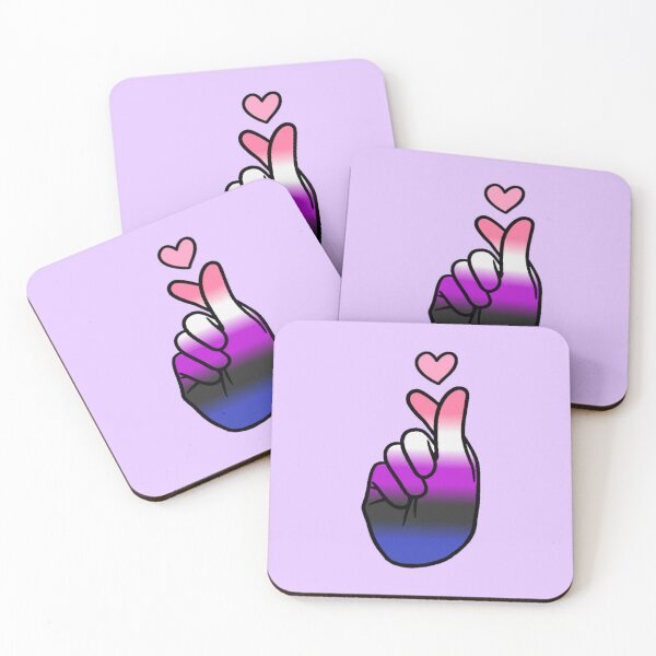 Item preview, Genderfluid Pride Finger Heart designed and sold by everything4eva.