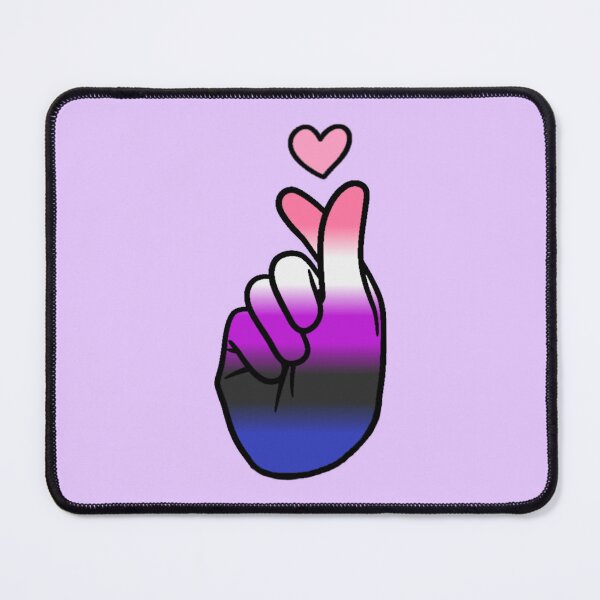 Item preview, Genderfluid Pride Finger Heart designed and sold by everything4eva.