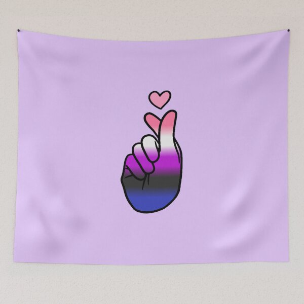 Item preview, Genderfluid Pride Finger Heart designed and sold by everything4eva.