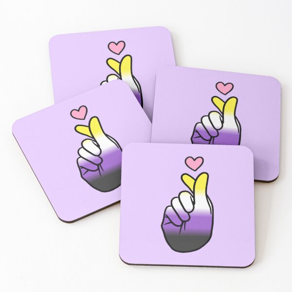 Item preview, Nonbinary Pride Finger Heart designed and sold by everything4eva.
