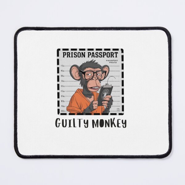 Item preview, Guilty Monkey Mugshot designed and sold by Colorful-Garden.