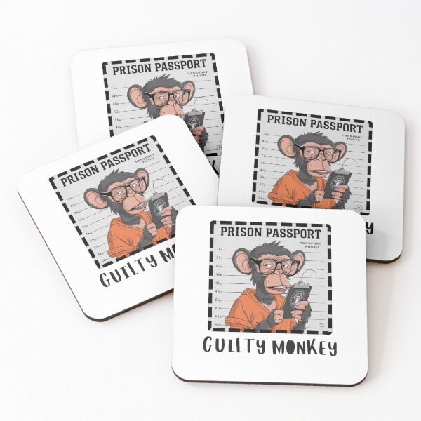 Item preview, Guilty Monkey Mugshot designed and sold by Colorful-Garden.