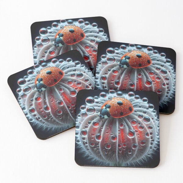 Item preview, Poppy bulb and ladybug designed and sold by Vibranta Studio.