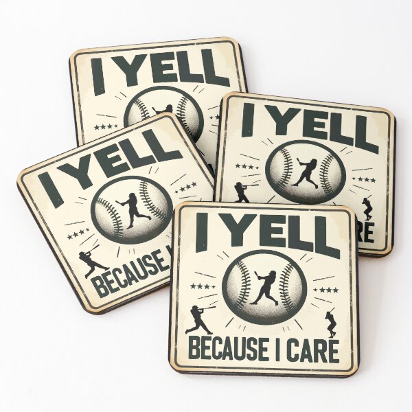 Item preview, I Yell Because I Care Baseball designed and sold by TomFrontierArt.
