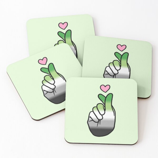 Item preview, Aromantic Pride Finger Heart designed and sold by everything4eva.