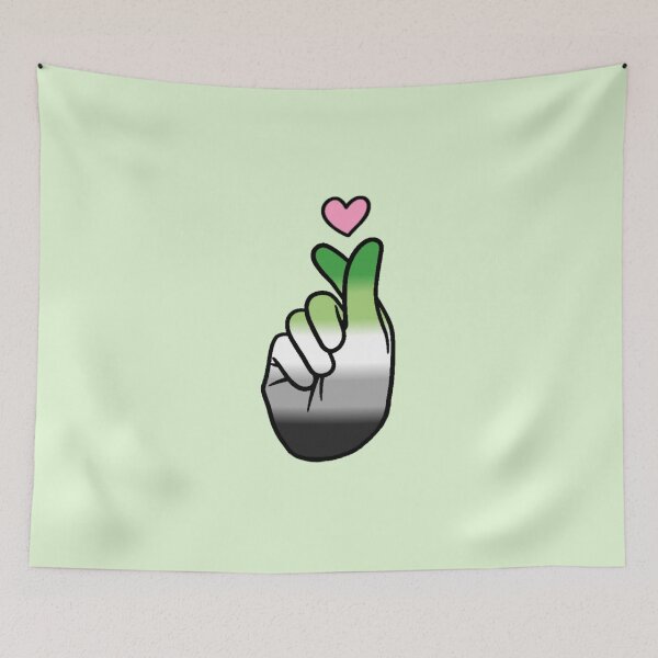 Item preview, Aromantic Pride Finger Heart designed and sold by everything4eva.