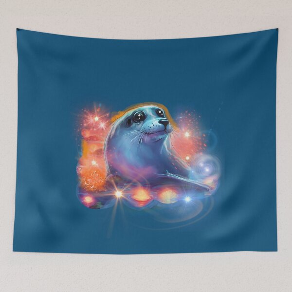 Item preview, Seal at Twilight Cartoon designed and sold by Tripp Art Studio.