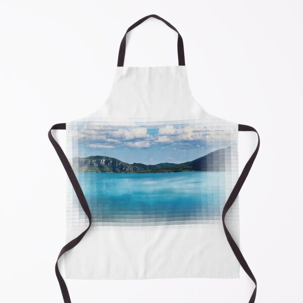 Item preview, blue lake progressively dissolving into squares designed and sold by seasandlands.