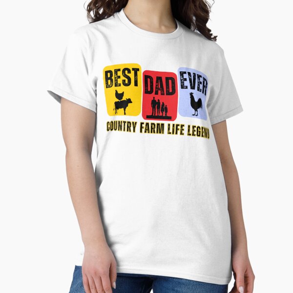 Vista previa del artículo con la obra «El mejor papá de todos los tiempos Retro Vintage Country Farm Life Legend Diseño de padres », diseñado y vendido por Raise2Shine.