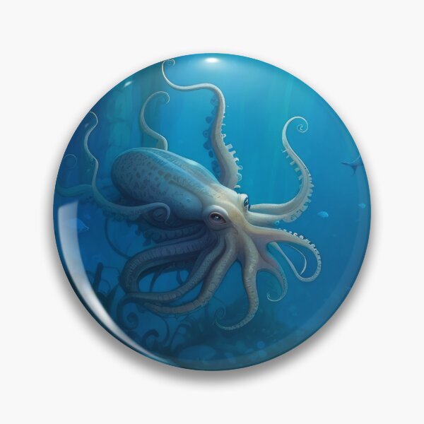 Item preview, Awesome Octopuses among old underwater ruins in rays of light. designed and sold by Andrey-Myagkov.