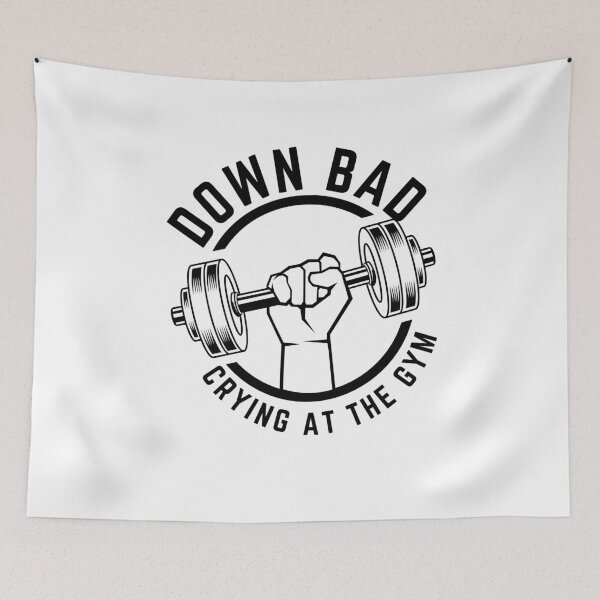 Item preview, Down bad crying at the gym designed and sold by miriamyk.