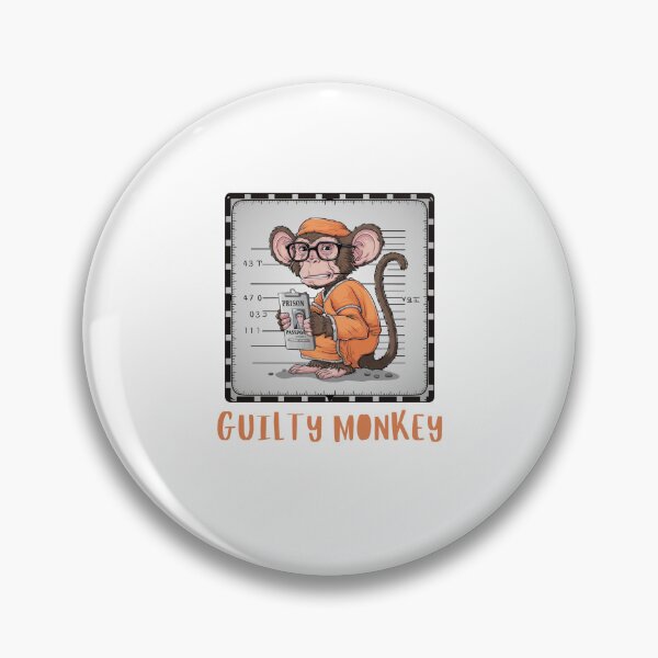 Item preview, Guilty Monkey Mugshot designed and sold by Colorful-Garden.