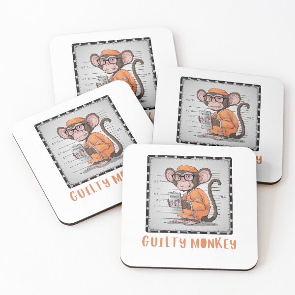 Item preview, Guilty Monkey Mugshot designed and sold by Colorful-Garden.