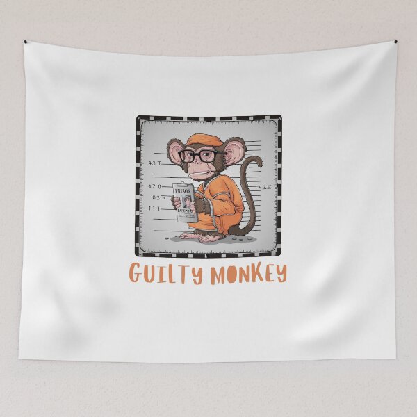 Item preview, Guilty Monkey Mugshot designed and sold by Colorful-Garden.
