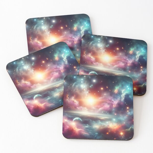 Item preview, Stunning space image with nebulas, stars, and a planet - a cosmic masterpiece! designed and sold by PandaTShirtShop.