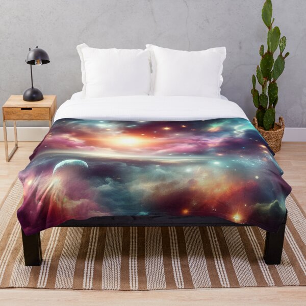 Item preview, Stunning space image with nebulas, stars, and a planet - a cosmic masterpiece! designed and sold by PandaTShirtShop.